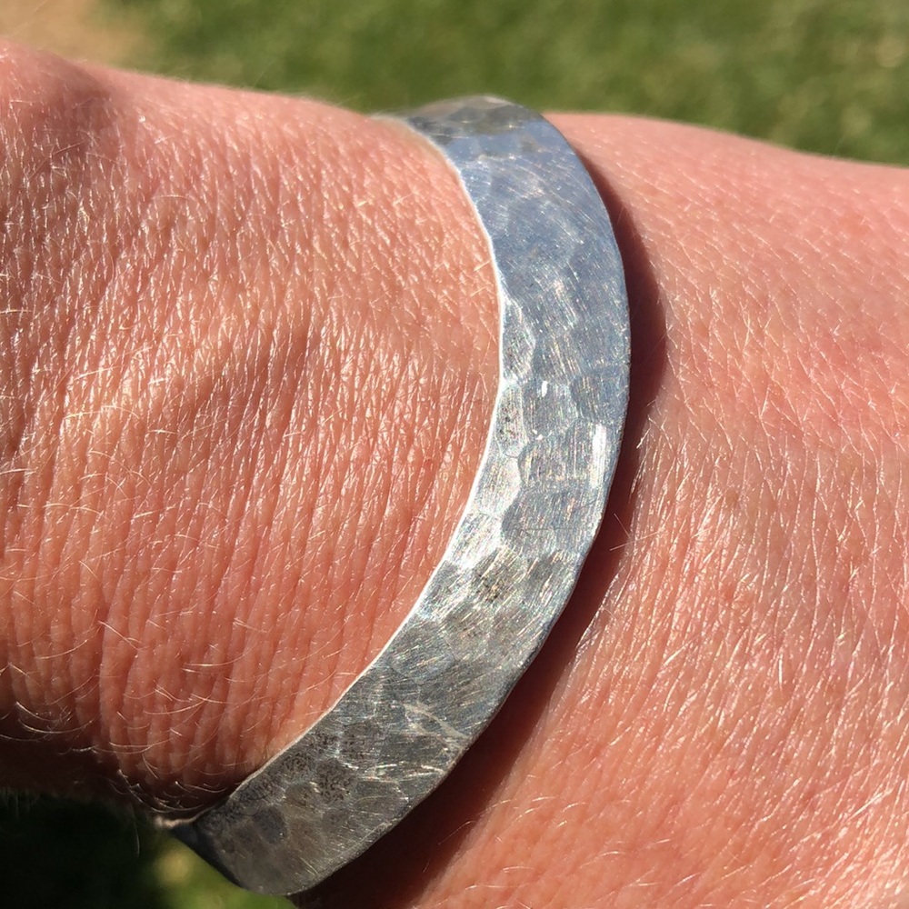 Sterling Silver Hammered Bracelet